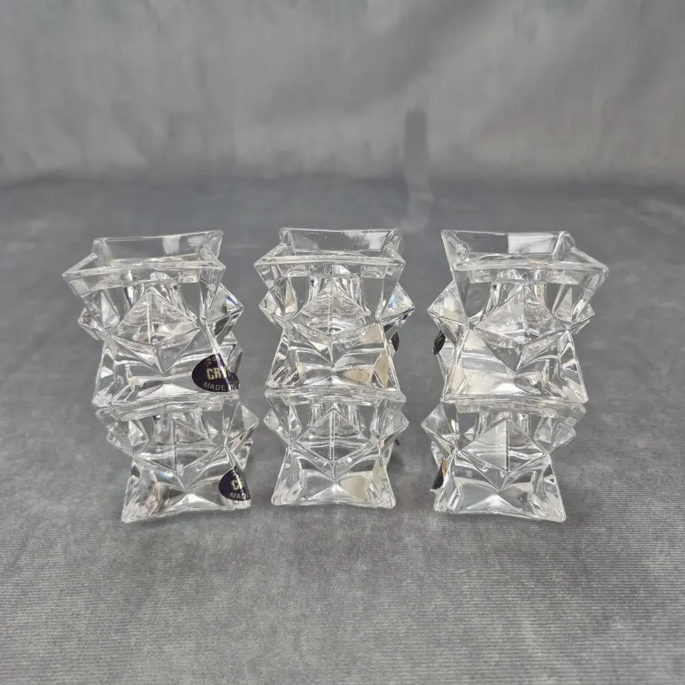 Deplomb Lot of 6 24% Lead Crystal Candle 2